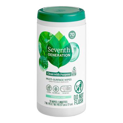 Seventh Generation 70-Count Garden Mint Multi-Surface Wipes - 6/Case
