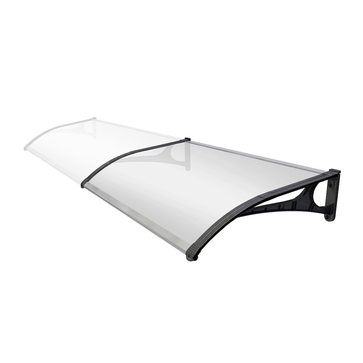 Wasabi - Vordach für Haustür 150x80 cm – 2,7 mm Solid Polycarbonat – Aluminium Halterungen – Einfache Montage Image