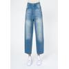 Bequeme Jeans FRESHLIONS "Silvia", Damen, Gr. L, EURO-Größen, blau, 100% Baumwolle, unifarben, casual, Jeans, mit stylischer 7/8-Länge