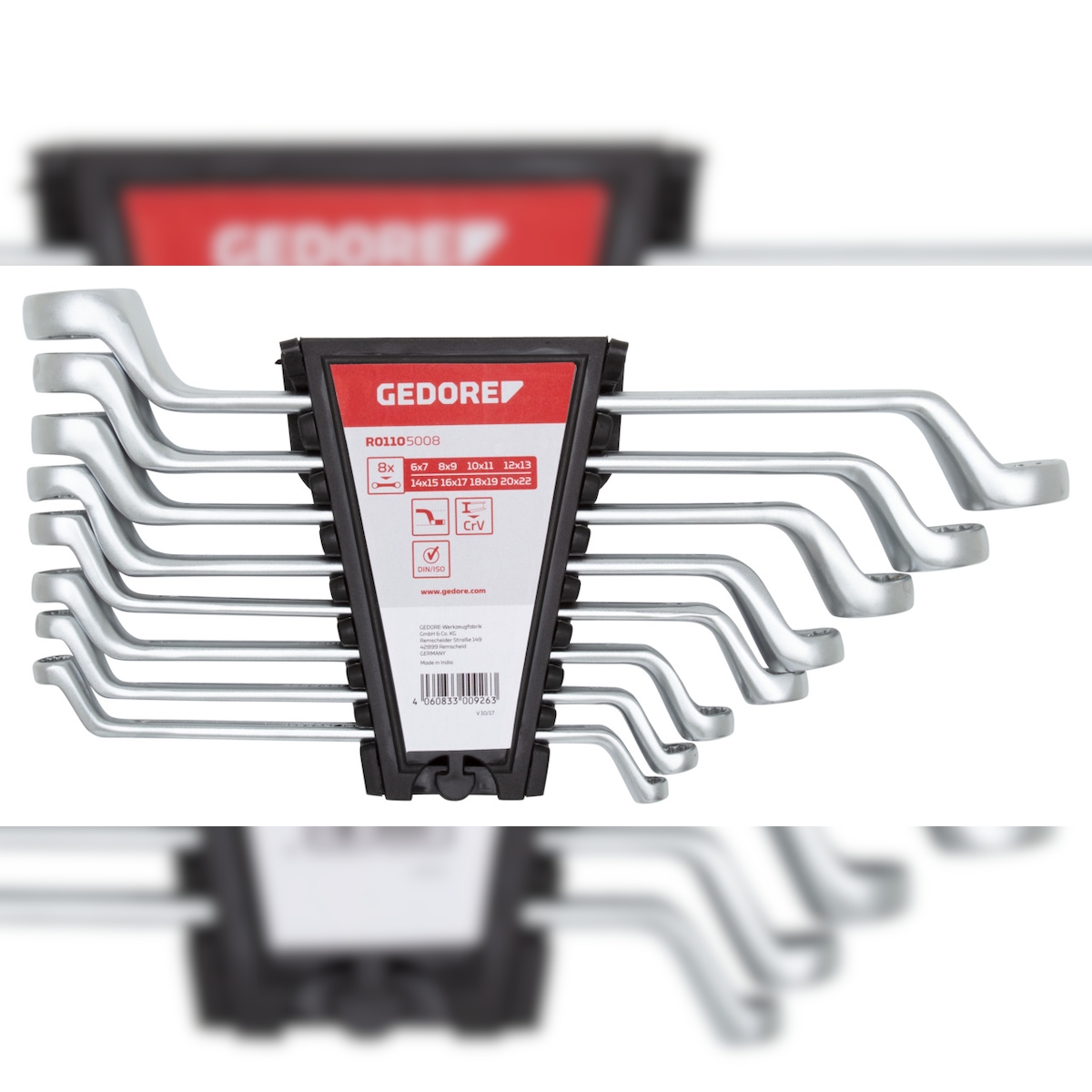 GEDORE red Doppelringschlüssel Satz SW6-22 mm 8-teilig, R01105008 Image