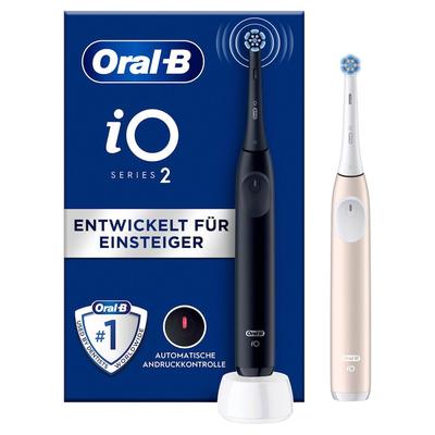 Oral-B - iO 2 + 2. Handstück in Schwarz/Pink Elektrische Zahnbürsten 1 ct (82.39 € / 1 ct)