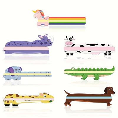 TEMU 7 Guided Reading Strips, Animal Highlighting Bookmarks Help Reduce Visual Stress - Reading Tracking Rules For Teachers And Dyslexics Image