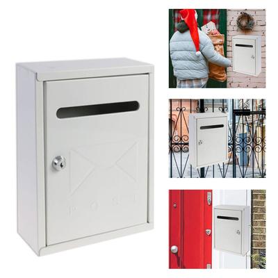 TEMU 1pc Lockable Metal Mailbox, Outdoor Wall-mounted Weatherproof Post Box With Key, Large Capacity For Home And Office Use Image