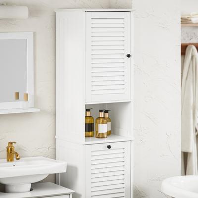 TEMU Sobuy Space-saving Mobile Bathroom Caddy With Foldable Towel Holder, Toilet Paper Storage Organizer, Ideal For Bathroom Storage, L40xw38xh170 Cm, Bzr124-w Image