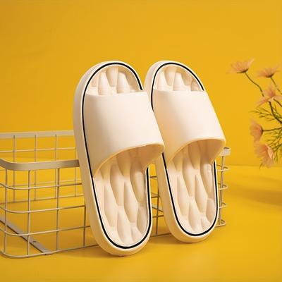 TEMU Home, Bathroom, Slippers, Simple And Lightweight Design, Couple Style, Anti-slip Pattern Image