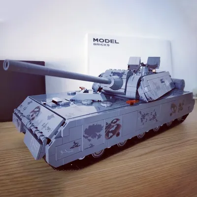 Deutsch Panzer VIII Maus Tank MOC Bausteine Militär Maus Typ Schwere Gepanzerte Tank Ziegel Modell Image