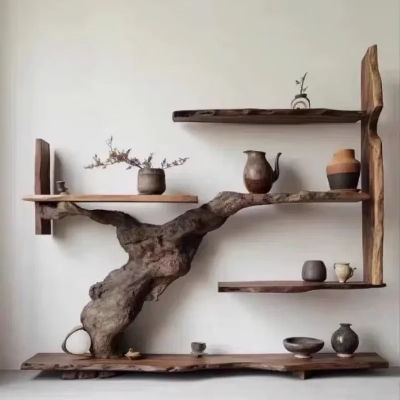 Massivholz Bogu Regal kreative Holzmöbel Wabisha Wind Kampferholz