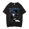 Black Butler T-shirt Sebastian Ciel Toboso Yana Kawai Anime T-shirt Frauen Kleidung Hohe Qualität