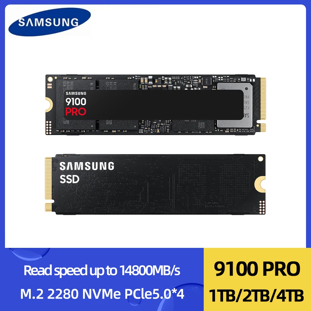 SAMSUNG 9100 Pro SSD 1TB 2TB 4TB NVMe M.2 2280 PCIe 5.0X4 Interne Solid-State-Festplatte für Laptop Mini-PC Gaming-Computer Image