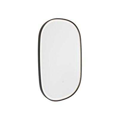 Badspiegel schwarz inkl. led mit Touchdimmer oval - Miral - Schwarz Image