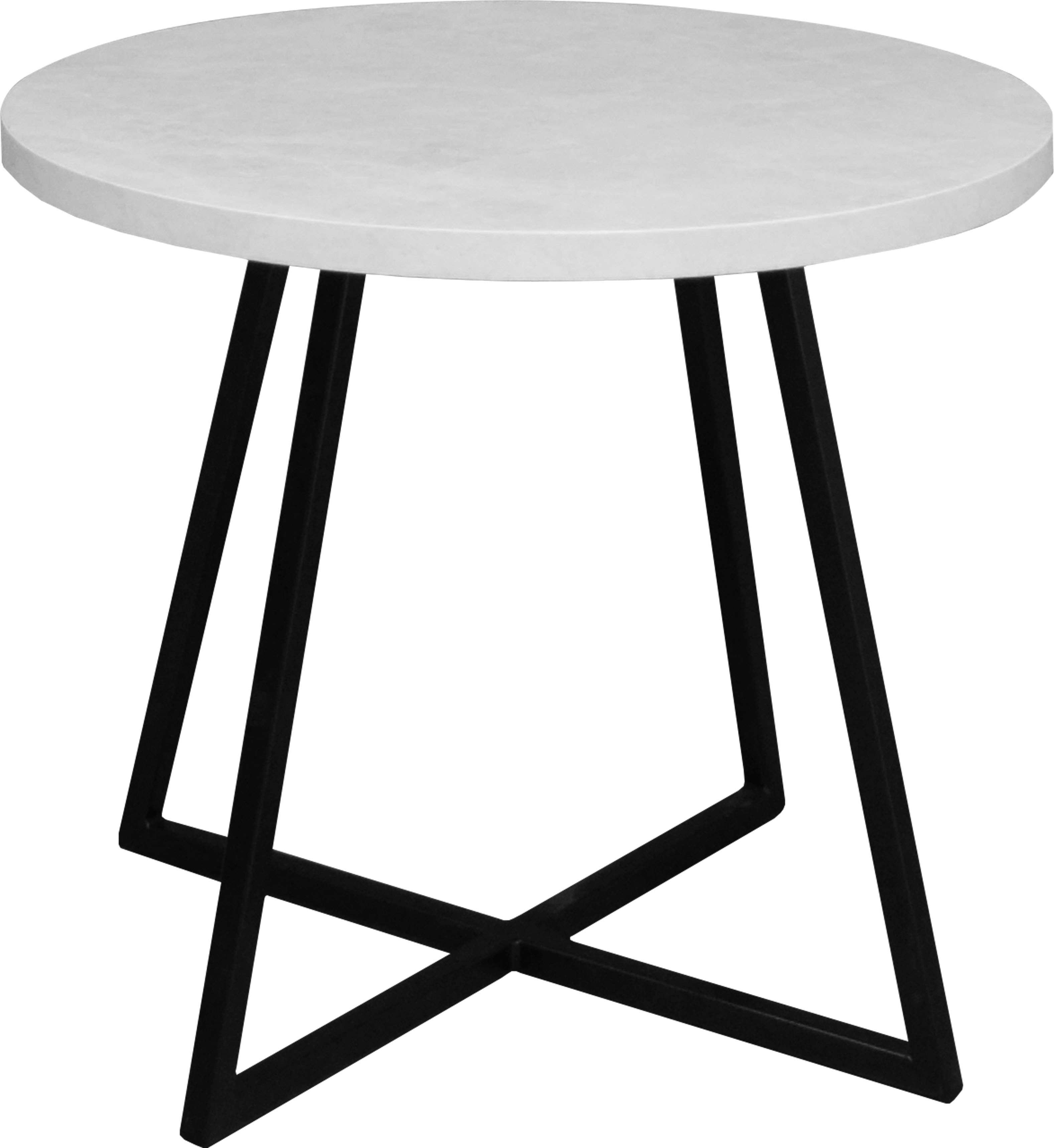 Couchtisch MÄUSBACHER "Couchtisch rund", schwarz, keramik optik weiß, H:50,5cm, Tische, Couchtisch rund Durchmesser 60cm, Metallgestell