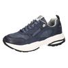Sneaker WALDLÄUFER "H-PERO", Herren, Gr. 7 (40,5), blau (dunkelblau), Textil, Lederimitat, sportlich, Schuhe, Halbschuh, Schnürschuh, Freizeitschuh, Komfortweite H (= sehr weit)