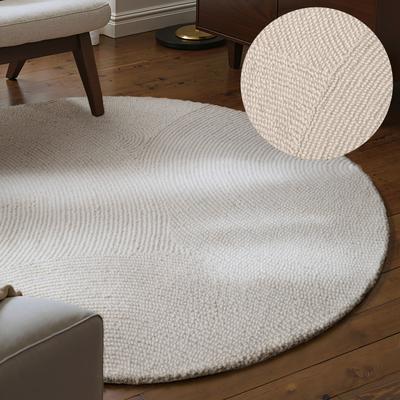 Wollteppich HANSE HOME "Eleni", natur weiß, H:18mm Ø:200cm, Wolle, Teppiche, Handgetuftet, Wolle, Natur, Wohnzimmer, Schlafzimmer, Skandi, Hygge Image