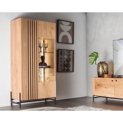 Massivholz »Ascona« Highboard VIII 70x160x45 cm / Anschlag rechts / Rückwand sandgestrahlt / ohne Inlay / ohne Beleuchtung Image