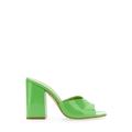Paris Texas Slipper & Pantoletten - Anja Open-Toe Green Patent Leather Mules - Gr. 39 (EU) - in Grün - für Damen