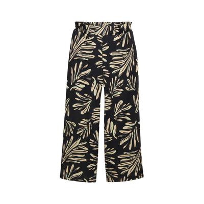 TOM TAILOR DENIM Damen High Waist Culotte Hose, schwarz, Gemustert, Gr. XL Image