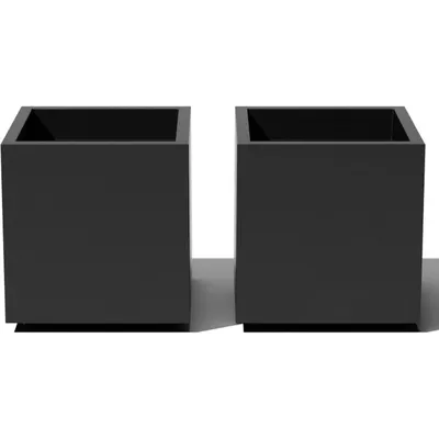 Cube Plastic Planter - Large Square Planter for Indoor or Outdoor Patio/Garden ,Durable All-Weather