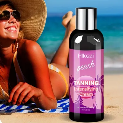 2.7fl.oz peach tanning cream self-tanning waterproof long-lasting beach sunbathing to create