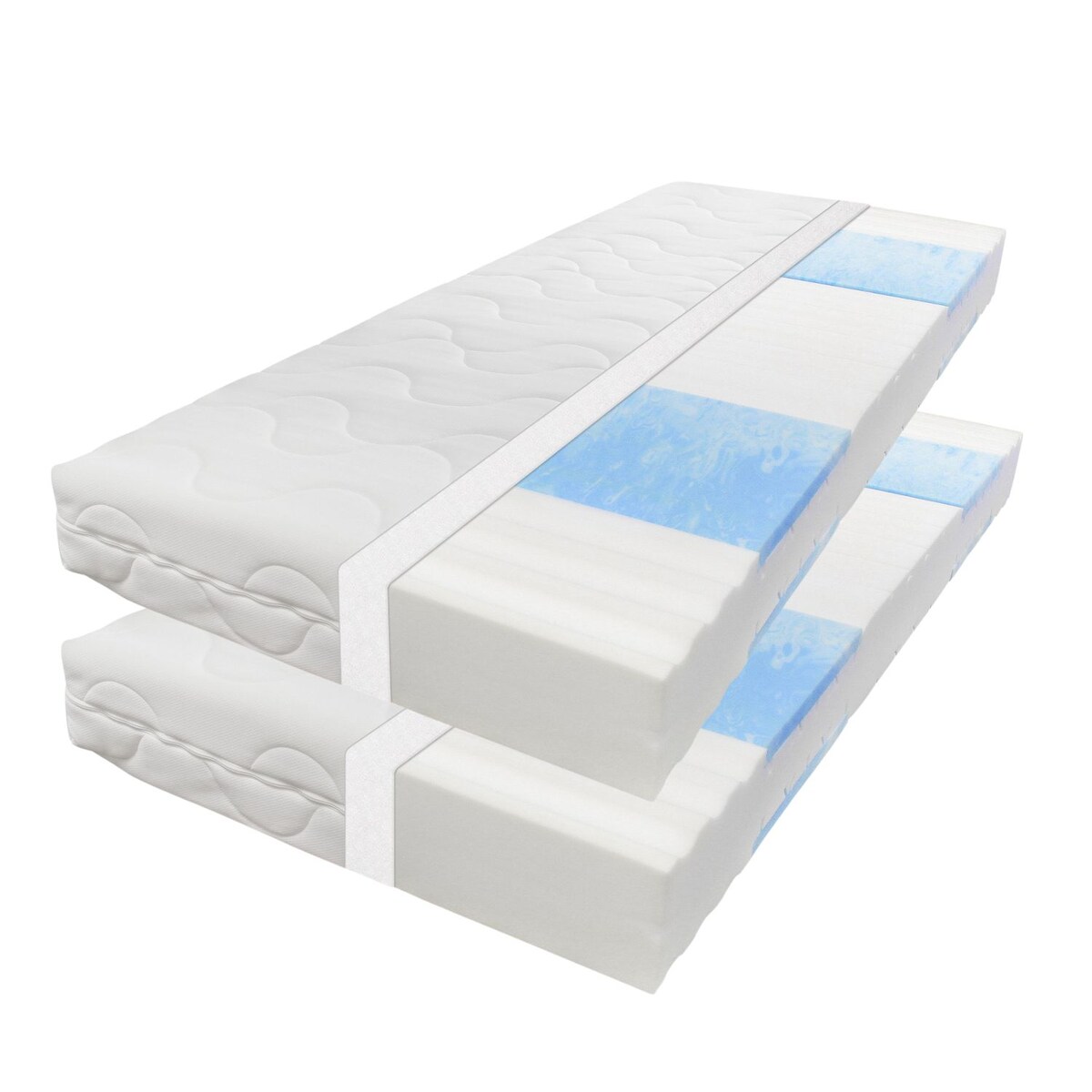 Sleepneo Blue Vision Matratze 200x200, Höhe 19cm, 7-Zonen Kaltschaummatratze H4, Blauer Engel, Öko-Tex zertifiziert, Made in Germany Image