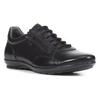 Schnürschuh GEOX, Herren, Gr. 42, schwarz, Leder, Textil, klassisch, Schuhe, Business Schuh, Sneaker in eleganter Form