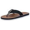 Zehentrenner RIEKER, Herren, Gr. 47, blau (nachtblau), Nubukleder, unifarben, casual, Schuhe, Sommerschuh, Strandschuh, Badeschuh, Poolslide mit Zehensteg