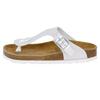 Zehentrenner LICO "Zehenstegpantolette Bioline Trend Kids", Gr. 36, silber (silberfarben), Synthetik, Schuhe