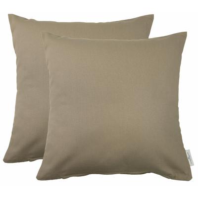Dekokissen TOM TAILOR HOME "Dove" Gr. 2, beige (ecru, unifarben), B:48cm L:48cm, Baumwolle, Dekokissen_Sitzkissen_Kissenhüllen, unifarben, Kissenhüllen ohne Füllung, 2er Pack Image