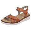 Riemchensandale REMONTE, Damen, Gr. 40, braun (nuss), Leder, unifarben, casual, Schuhe, Plateau, Sommerschuh, Sandalette mit Lite ´n Soft Ausstattung