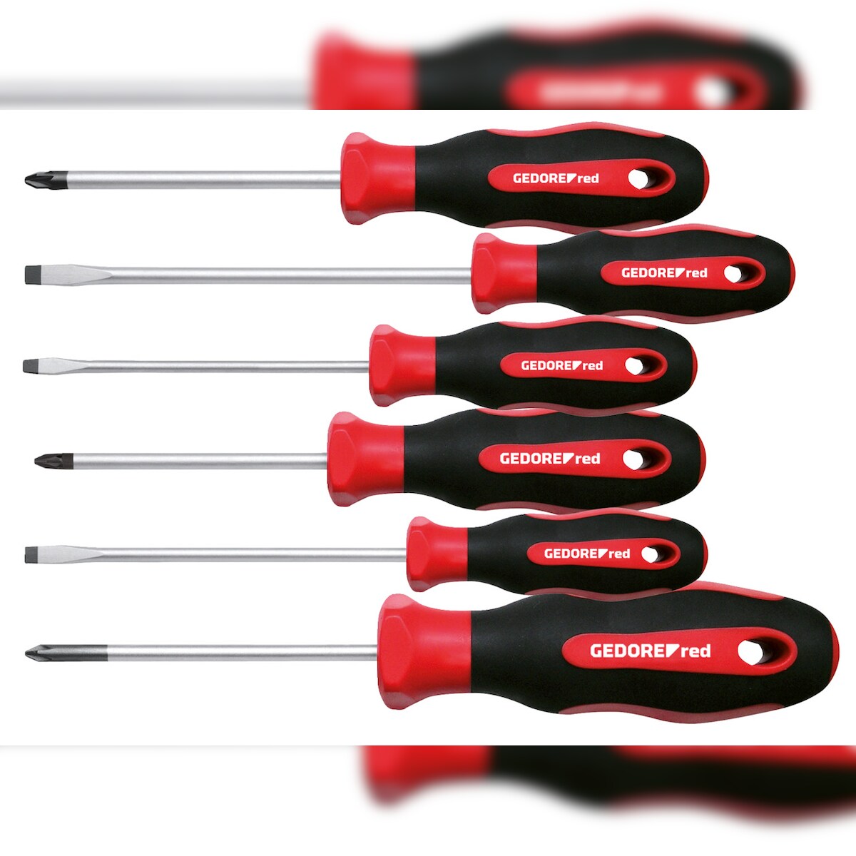 GEDORE red 2K-Schraubendrehersatz PZ+SL 6-teilig, R38002106 Image