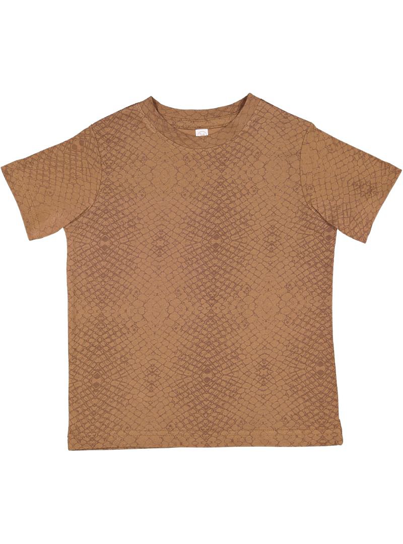 Rabbit Skins 3321 Toddler Fine Jersey T Shirt in Brown Reptile size 7 | Cotton LA3321, RS3321