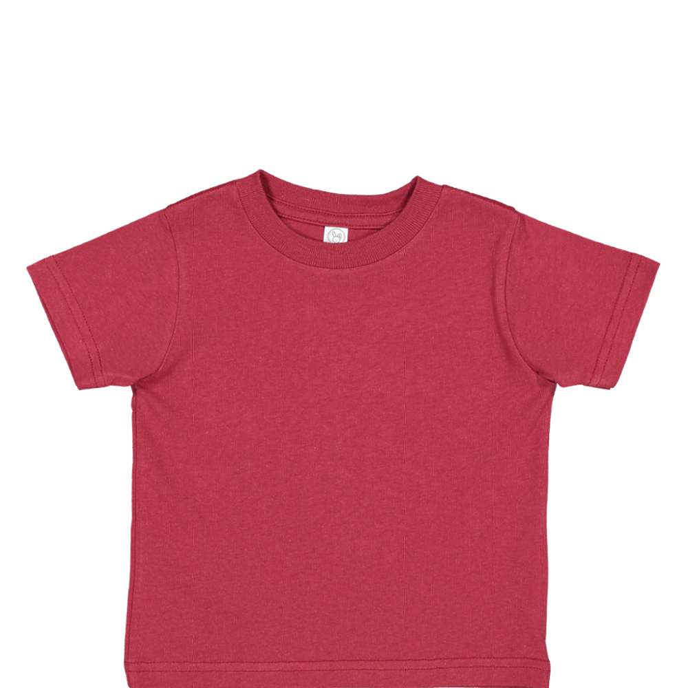 Rabbit Skins 3321 Toddler Fine Jersey T Shirt in Garnet size 5/6 | Cotton LA3321, RS3321