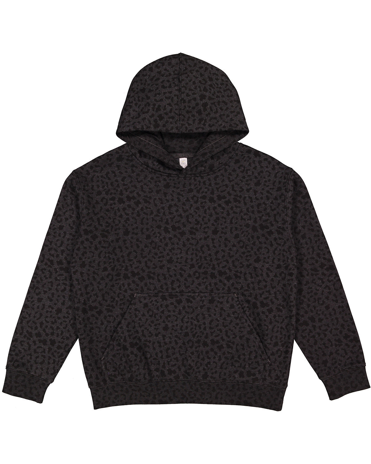 LAT 2296 Youth Fleece Hoodie Sweatshirt in Black Leopard size XL LA2296