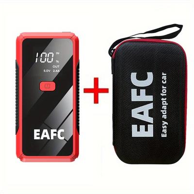 TEMU Eafc Portable Car Jump Starter, 2000*4mah Super Large Capacity Car Jump Power Bank With Dual Usb Charging, Led Light, Portable Emergency Booster 12v Device For 4.0l Gasoline .0l Car Jump Starter Image