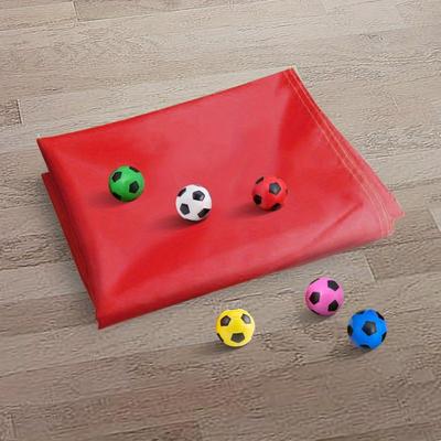 TEMU Team Building Game Set - Toss The Ball In Red Cave Cloth, 78x57 Inches, Includes 6 Colorful Balls, Ideal For Work, Leisure & Family Activities, Perfect Gift For Easter, Day & Father's Day Image