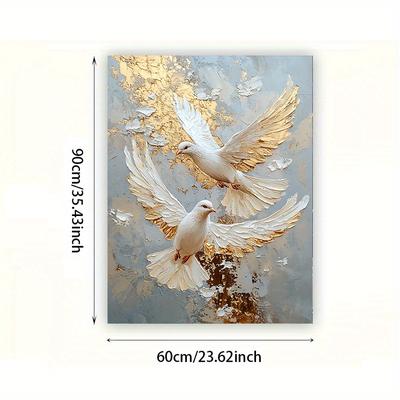 TEMU 1pc 23.62*35.43in/60cm*90cm Modern Abstract Swan Print Art Wall Art Canvas Painting Art For Living Room Poster Wall Decor For Living Room And Bedroom Decoration Cuadros Image