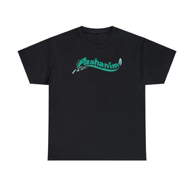 TEMU Airwaves Men's Cotton T-shirt - White With Green Wave Graphic Print, Regular Fit Short Sleeve Casual , Machine Washable , Casual Attire, Classic Round Neckline, Breathable Fabric Image