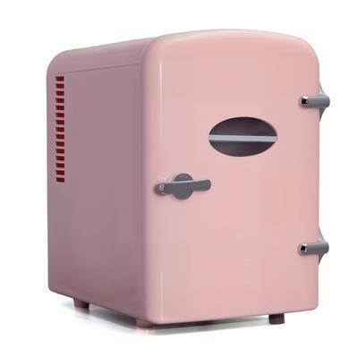 TEMU Pink 4l Cooler | Operates At 35db | Holds 6 Cans & Features A Clear Door | 12v/ac For Use In Dorms Or Cars Image