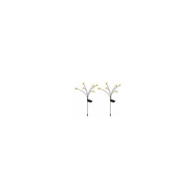 Hyy Ar - 2er Set kleine Solar-Bienenlichter - Glühwürmchen-Steckleuchte LED-Solarlampe - Gartendeko Image