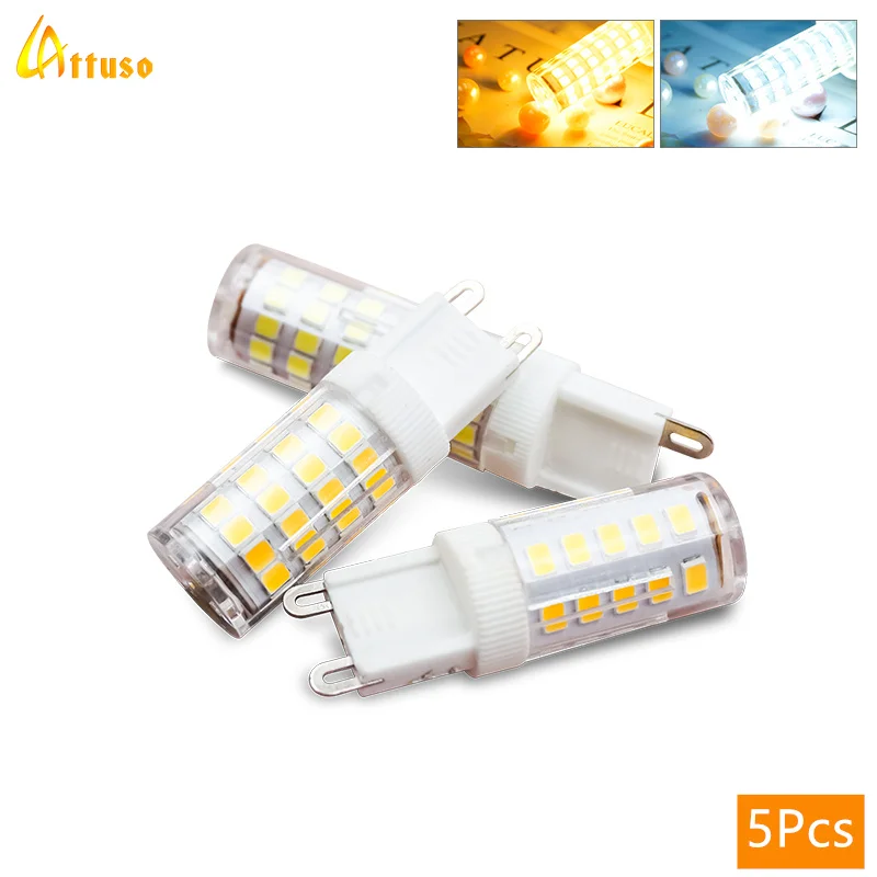 5 Stücke Hellste G9 LED Lampe AC220V 3 Watt 5 Watt 9 Watt Keramik SMD2835 Led-lampe Warm/Kühles Weiß Strahler ersetzen Halogen licht großhandel