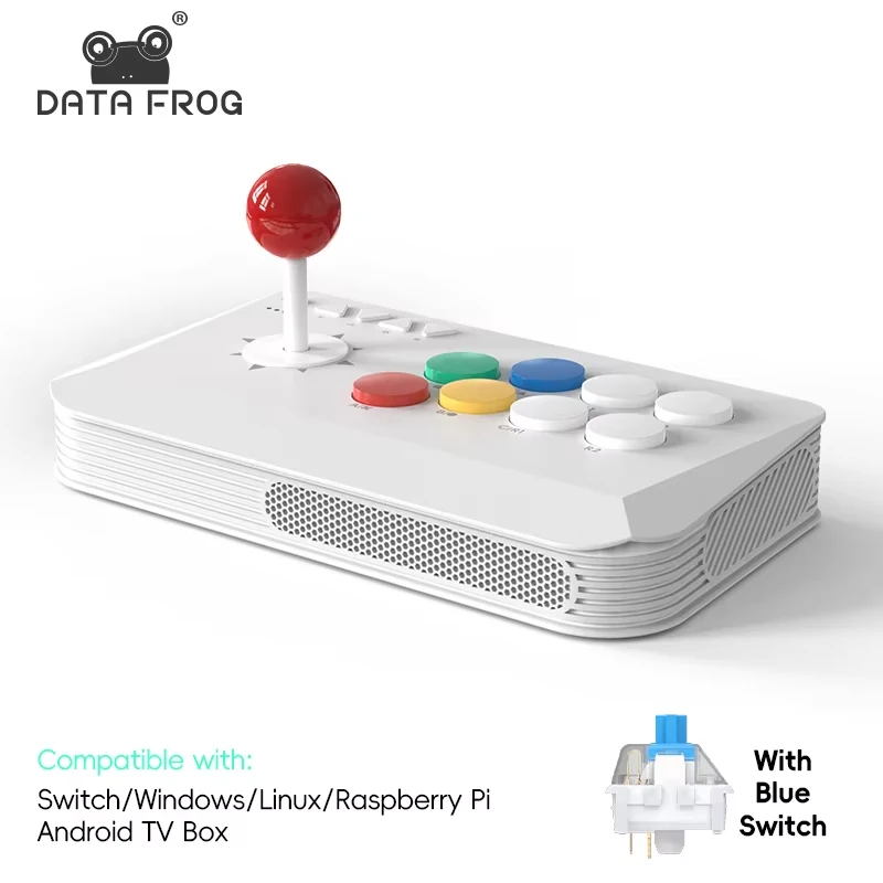 DATA FROG Y5A Arcade-Konsolen-Joystick, geeignet für Switch Android iOS Windows Arcade Fight Stick, unterstützt kabelloses Bluetooth Image