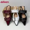Große Größe 43, Luxus-Schuhe für Damen, flach, mit Schuhen, Designer-Schnalle, weibliche