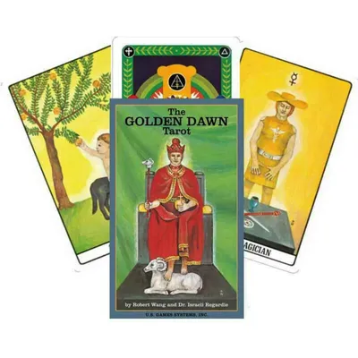Goldene Morgen dämmerung Tarot 78 Wahrsagerei Karten Set Deck Orakel Karte Familien feier Image