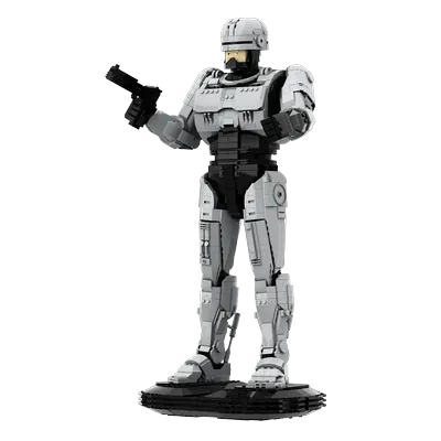 Gobricks MOC Robocop Roboter Mechanische Krieg Polizei Action Film Abbildung Modell Baustein Image