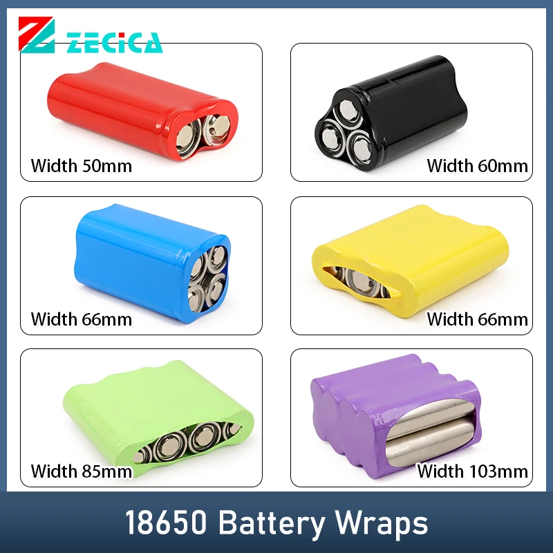 1/5 m Batterieverpackungen 18650 21700 26650 Nr. 5 Batterien Breite 29,5 ~ 103 mm PVC-Schrumpfschlauch Lithium-Schrumpffolienetui Image