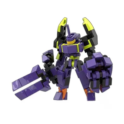 MOC Mini Eva Erste Maschine Zusammengebaute Mecha Bausteine Spielzeug Wandelbare Roboter Modell Image