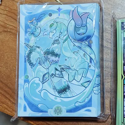 60 teile/paket yugioh ocg karten hülle yu-gi-oh! Icejade aegirine rahn figuren karten hüllen Image