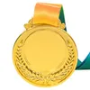 5,1 cm große Gold-Silber-Bronze-Auszeichnungsmedaille mit Halsband, Gold-Silber-Bronze-Preis, rund,
