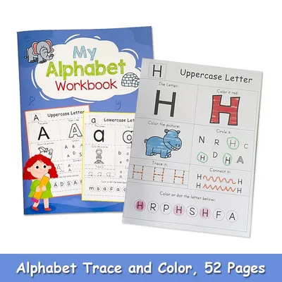 Buchstaben A-Z Alphabet Phonics Praxis Arbeitsbuch Vorschule Englisch Lernen Kindergarten Schreiben Image