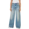 Schlagjeans PEPE JEANS "WIDE LEG JEANS UHW", Damen, Gr. 30, Länge 34, used dirty blau, Denim/Jeans, Obermaterial: 100% Baumwolle, casual, weit lang, Jeans