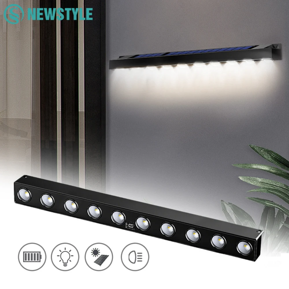 4/6/8/10 LED Solar Wand Licht Wasserdicht Garten Landschaft Licht Dekor Zeichen Lichter Solar Lampe Atmosphäre licht Fe